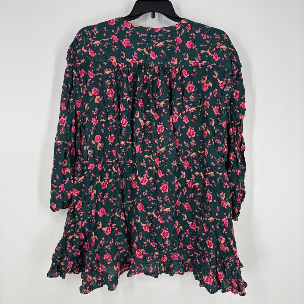 Free People Flower Fields Mini Dress Size S Emerald Green MSRP $128 NWT - Picture 8 of 10